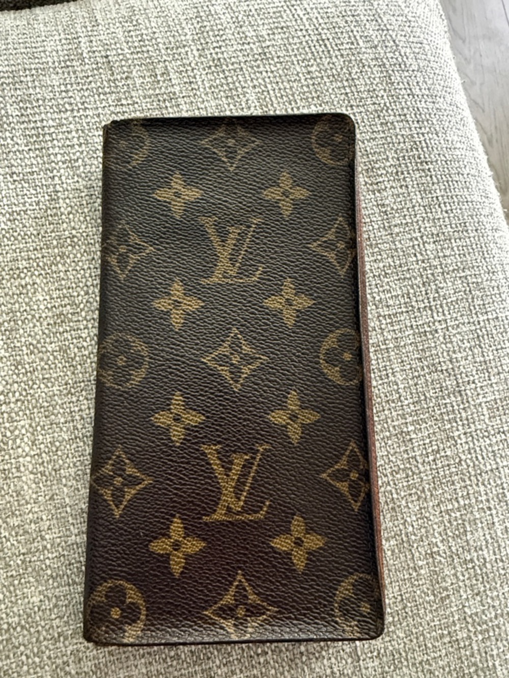 Louis Vuitton Brown Monogram Long Wallet with Gold Print
